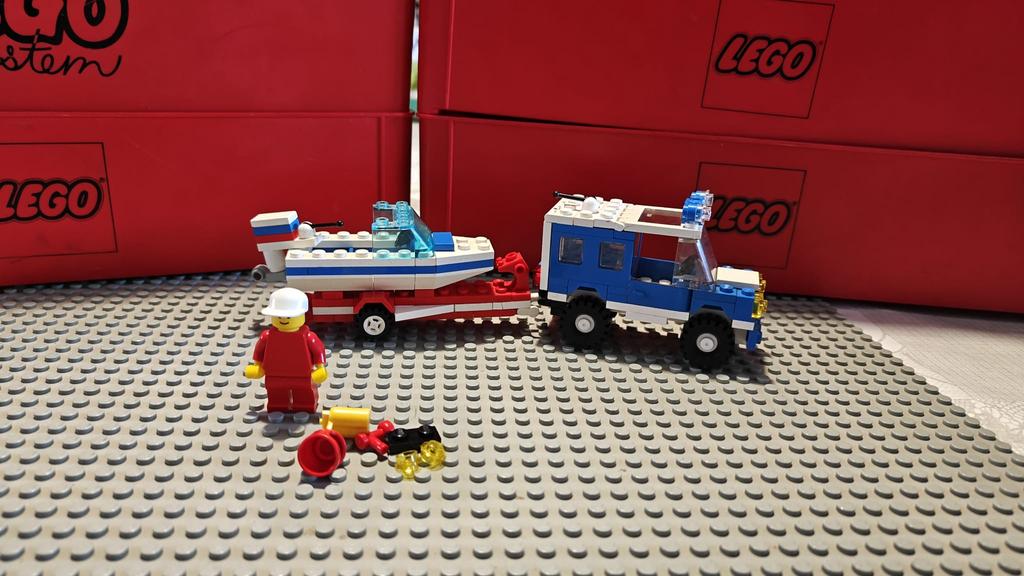 Lego Legoland auto met speedboot 6698, Ophalen of Verzenden, Gebruikt, Complete set, Lego