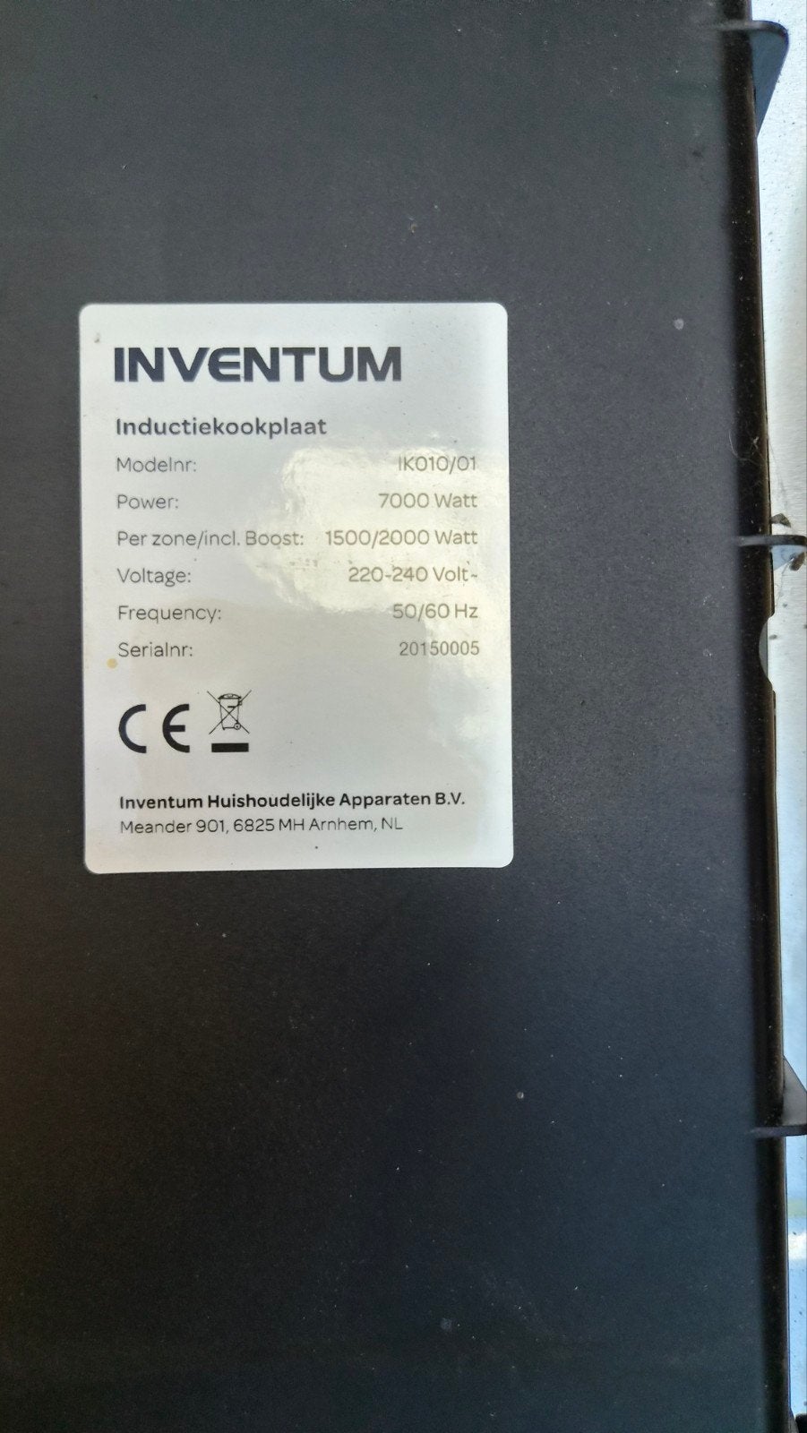 Inventum IK010 Inductiekookplaat, Ophalen, Gebruikt, 4 kookzones, Inbouw