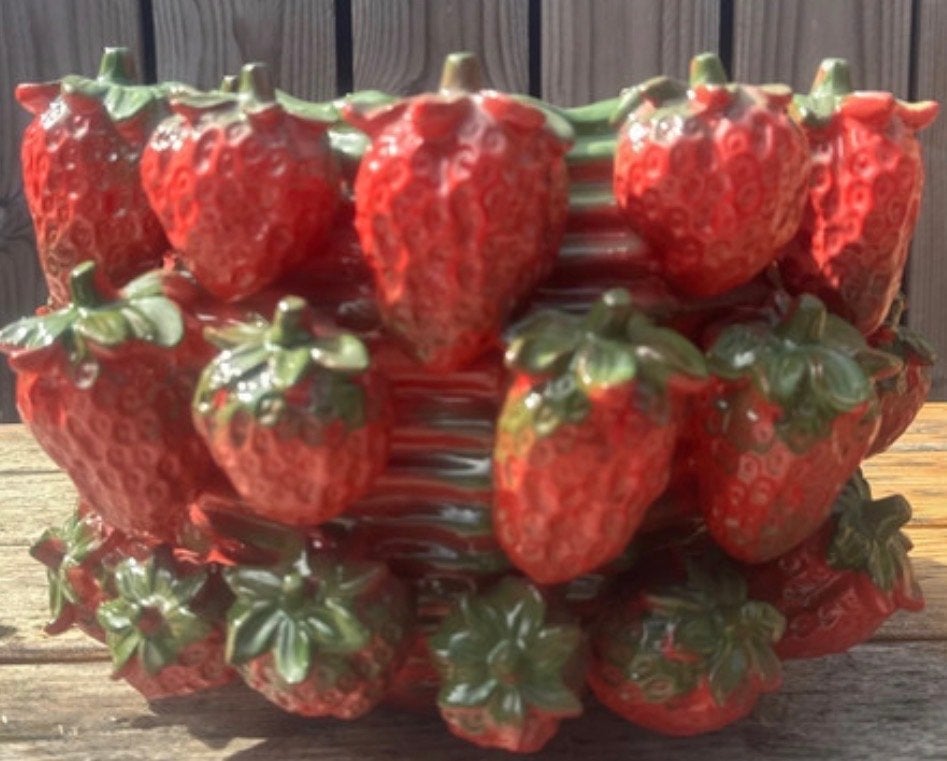 Aardbeien bloempot - Gezocht, Overige materialen, Gebruikt, Minder dan 30 cm, Minder dan 60 cm