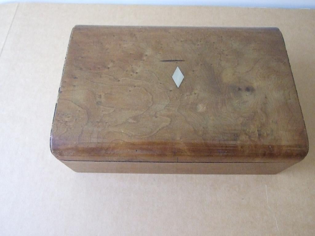 Mooie houten reis schrijf kist Antiek, Ophalen of Verzenden