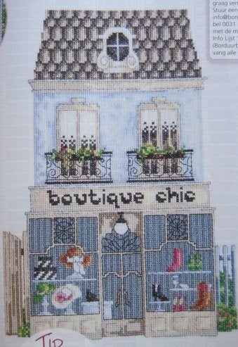 Borduurpatroon  Winkel / poppenhuis   nr 9820, Verzenden, Nieuw, Handborduren, Patroon