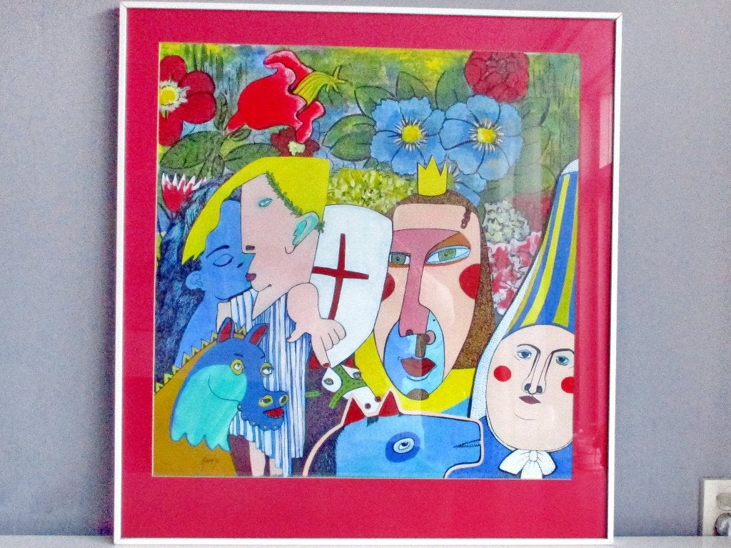 Nyman schilderij art painting 1990, Ophalen of Verzenden