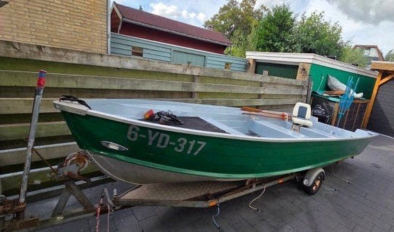 Nette Aluminium Quicksilver 500 SF visboot, Watersport en Boten, Ophalen, Gebruikt, Quicksilver, 5 m