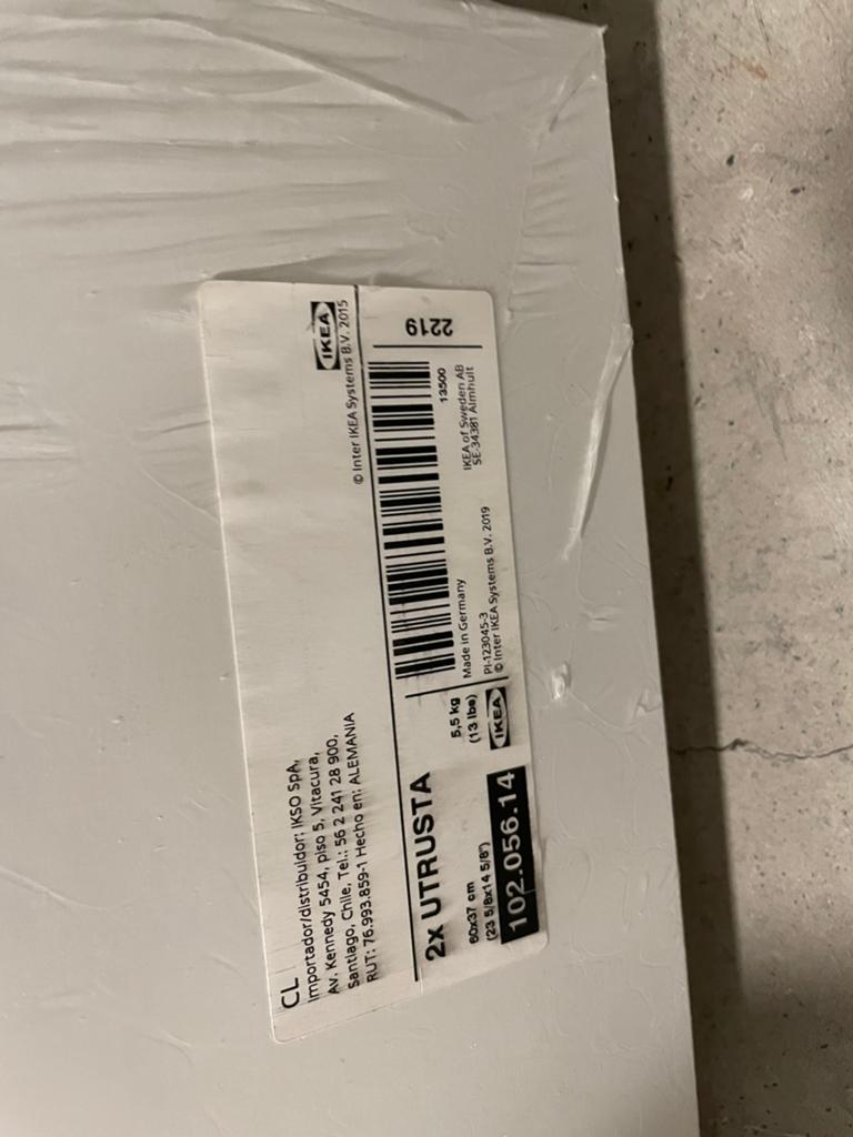 Plank Utrusta Ikea 2x 60x37 cm, Ophalen, Minder dan 25 mm, Zo goed als nieuw, Plank