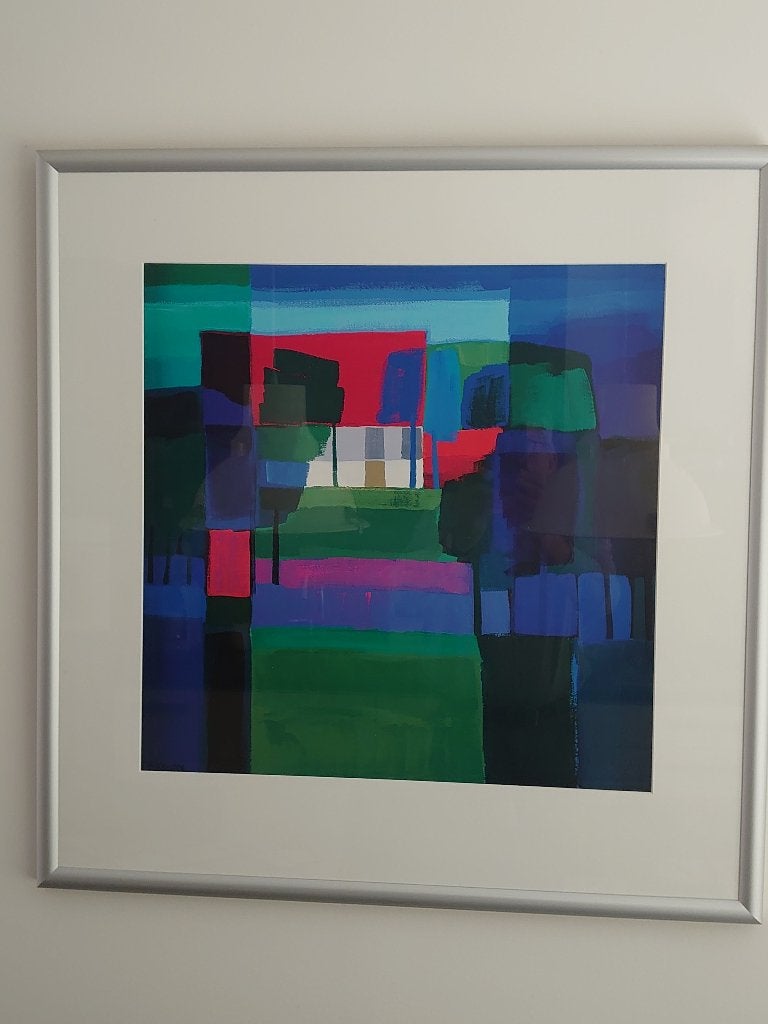 Ton Schulten Reproduktie, Met passe-partout, Ophalen, Abstract, Offsetdruk