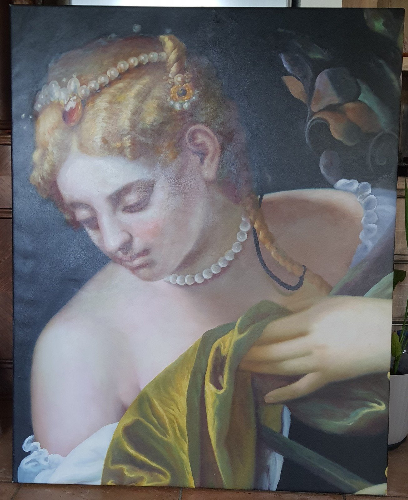 Groot olieverfschilderij in de stijl van Veronese, Ophalen