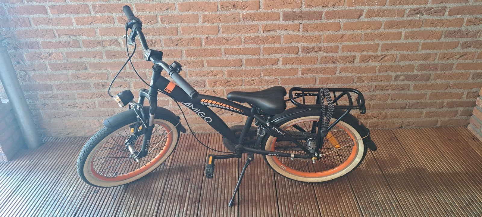 Amigo fiets 20 inch zwart/oranje - Zo goed als nieuw, Ophalen, Zo goed als nieuw, 16 tot 20 inch, Amigo