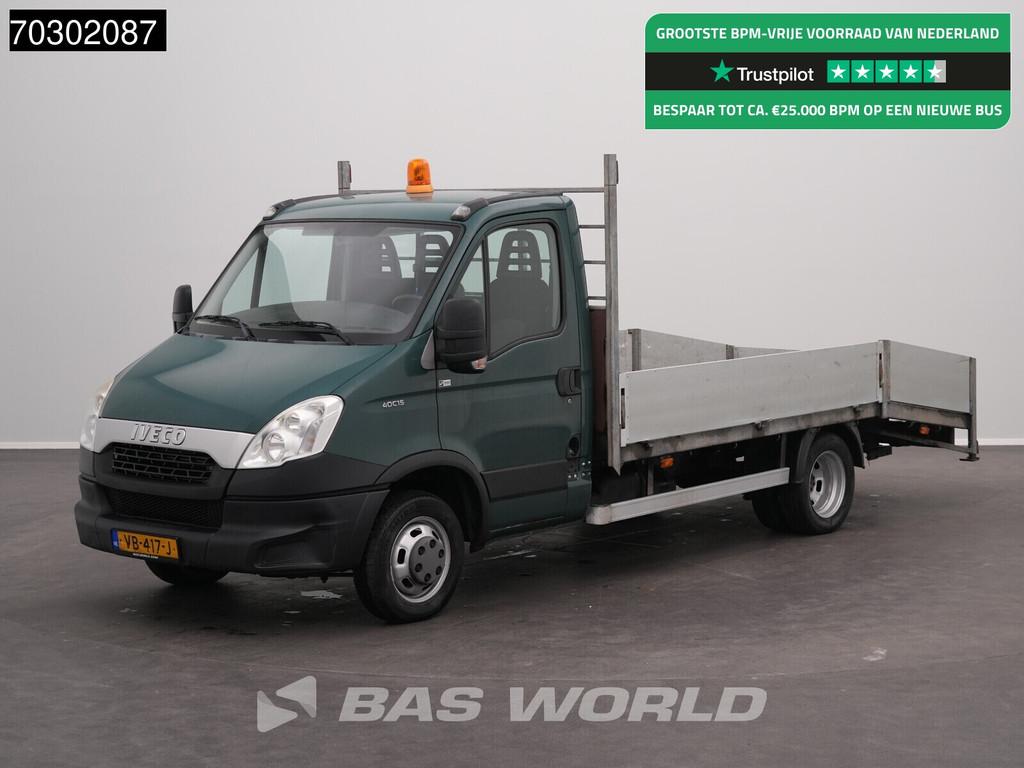 Iveco Daily 35C15 3.0L Open Laadbak 3,5t Trekhaak 150PK Dubb, Euro 5, Stof, Gebruikt, Iveco