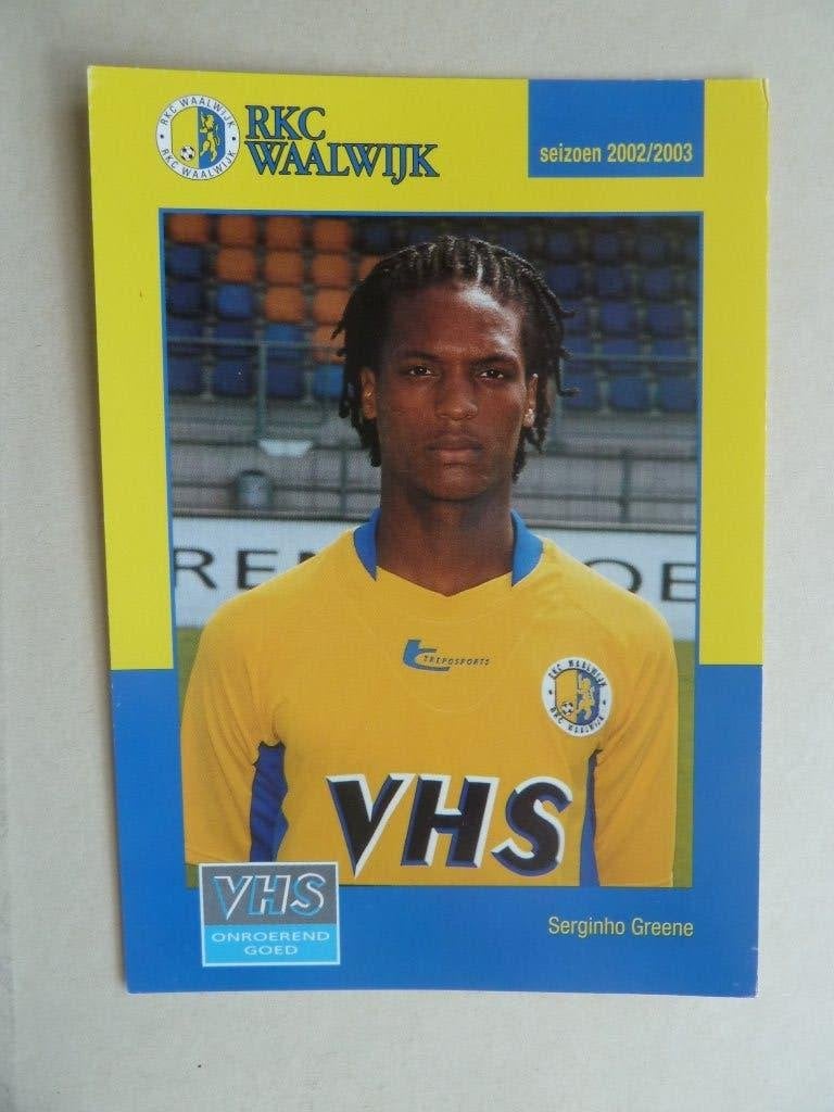 Spelerskaart. Serginho.Greene  RKC Waalwijk  2002/2003, Ophalen of Verzenden, Zo goed als nieuw, Overige binnenlandse clubs, Spelerskaart