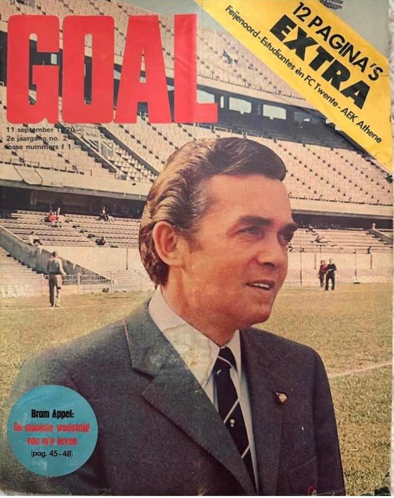 GOAL uit 1970 - Feyenoord - Estudiantes, Ophalen of Verzenden, Gelezen, Sport en Vrije tijd