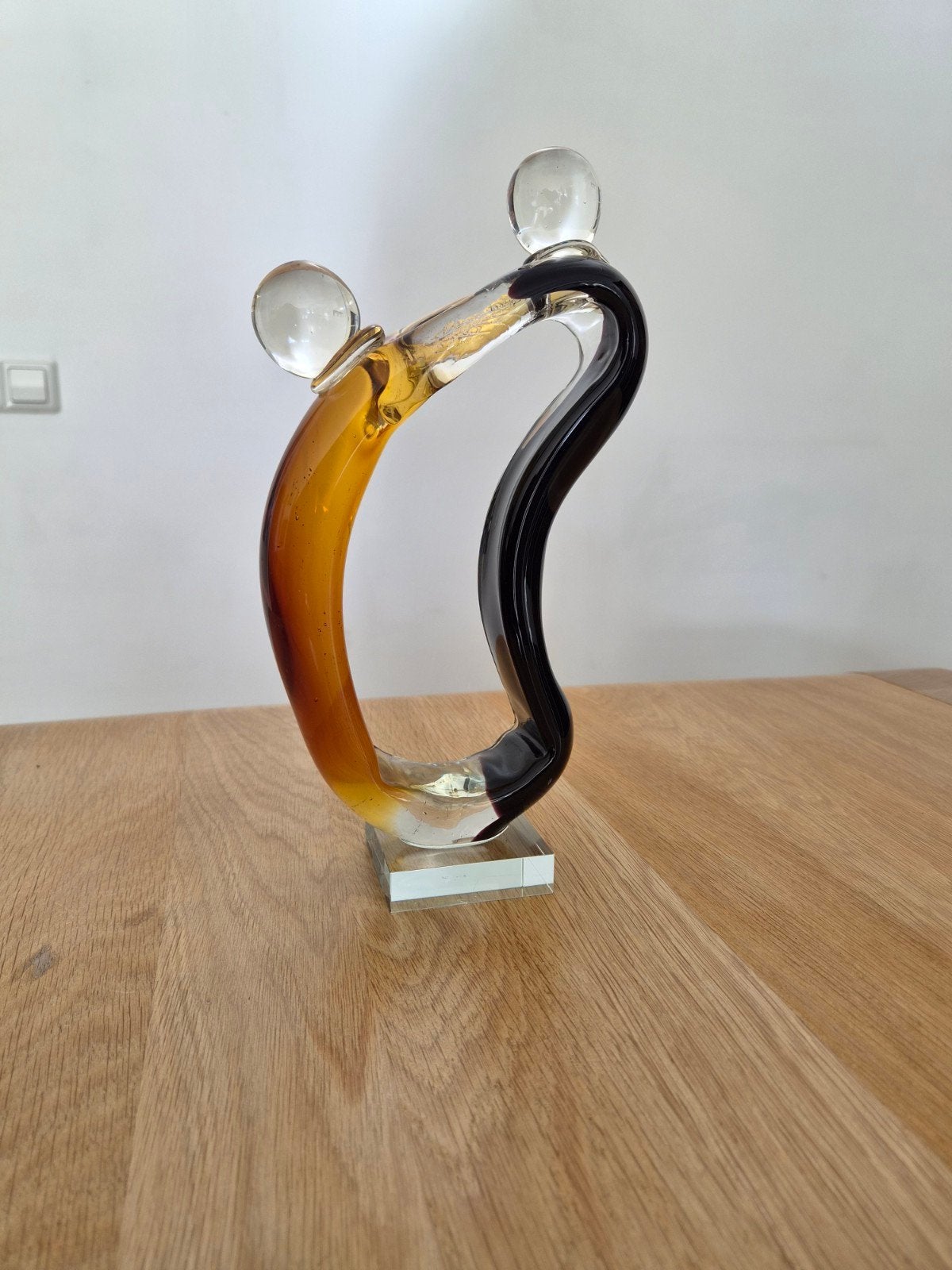 Glazen sculptuur - Abstracte figuren, Antiek en Kunst, Ophalen, Glas, 20 - 50 cm, Beeld