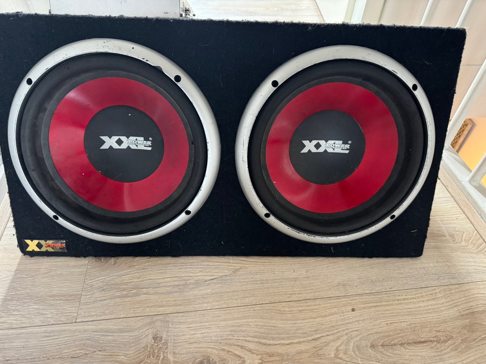 Subwoofer en versterker, Ophalen of Verzenden, Gebruikt