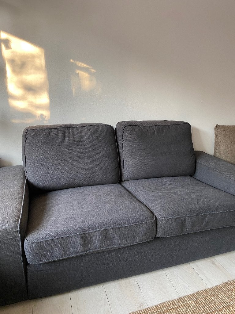 Zwarte bank, Ophalen, Gebruikt, Tweepersoons, 75 tot 100 cm