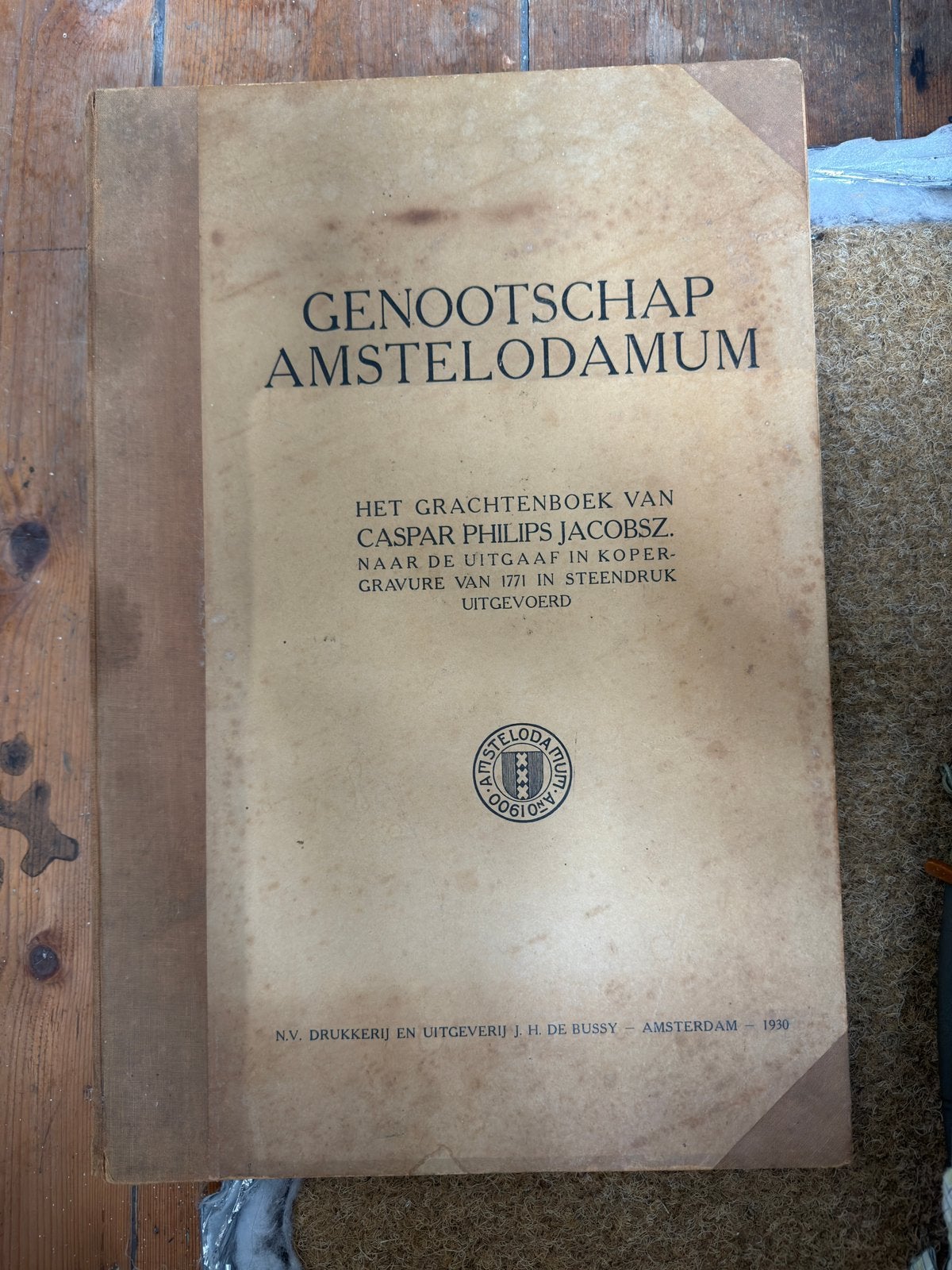 Genootschap Amstelodamum Het Grachtenboek (1960), Ophalen