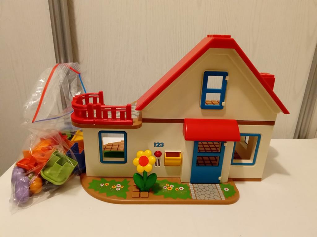 123 playmobil huis met geluiden met een werkende deurbel, Ophalen of Verzenden, Gebruikt