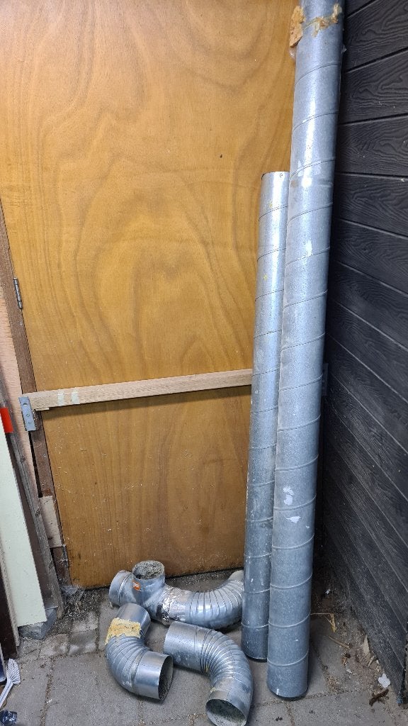 Spiro buis + hulpstukken 125mm, Ophalen, Gebruikt, Ventilator en Afzuiger