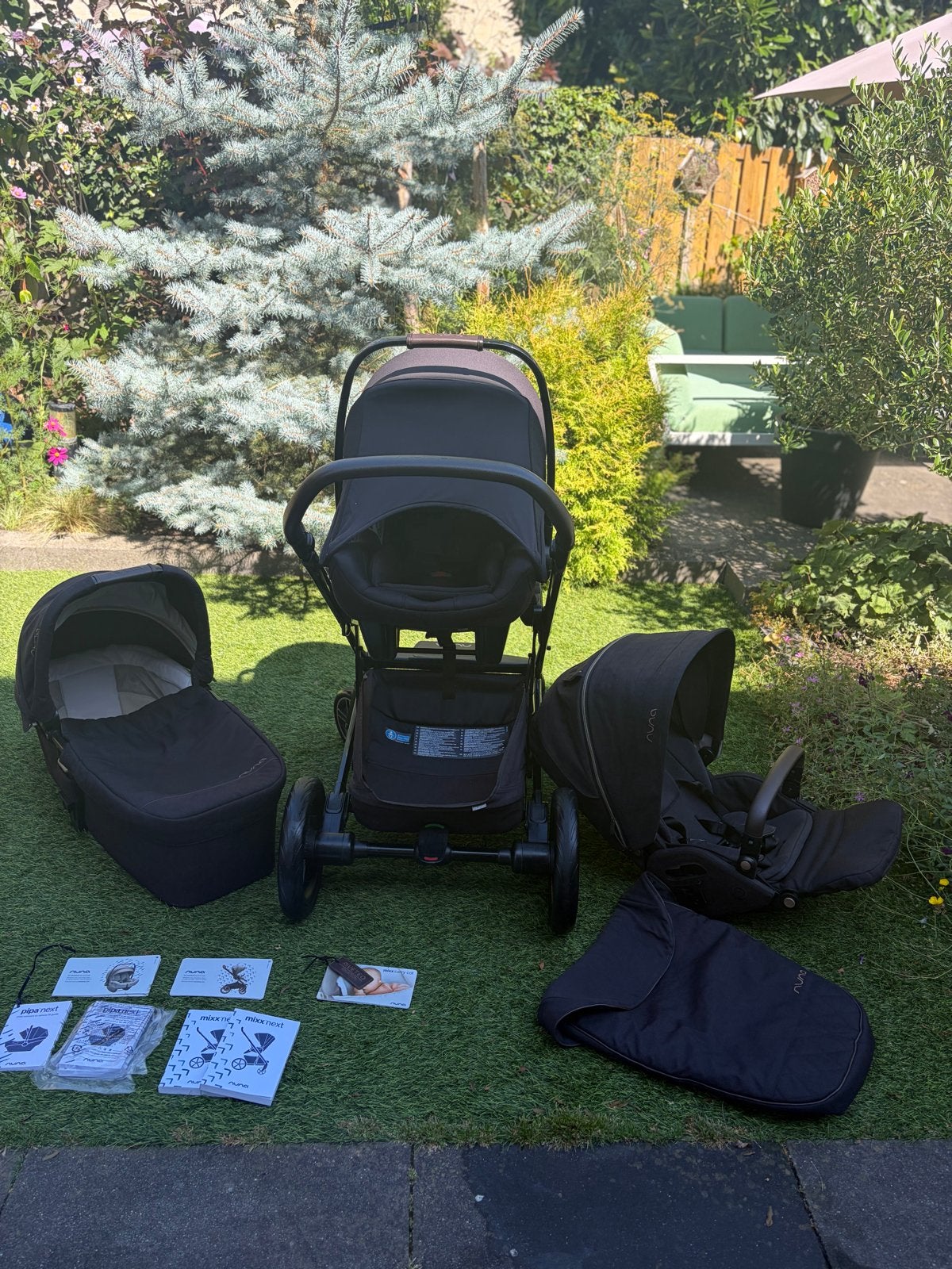 Kinderwagen Nuna MIXX Next + Autostoel Nuna Pipa, Gebruikt, Met autostoeltje, Ophalen, Kinderwagen
