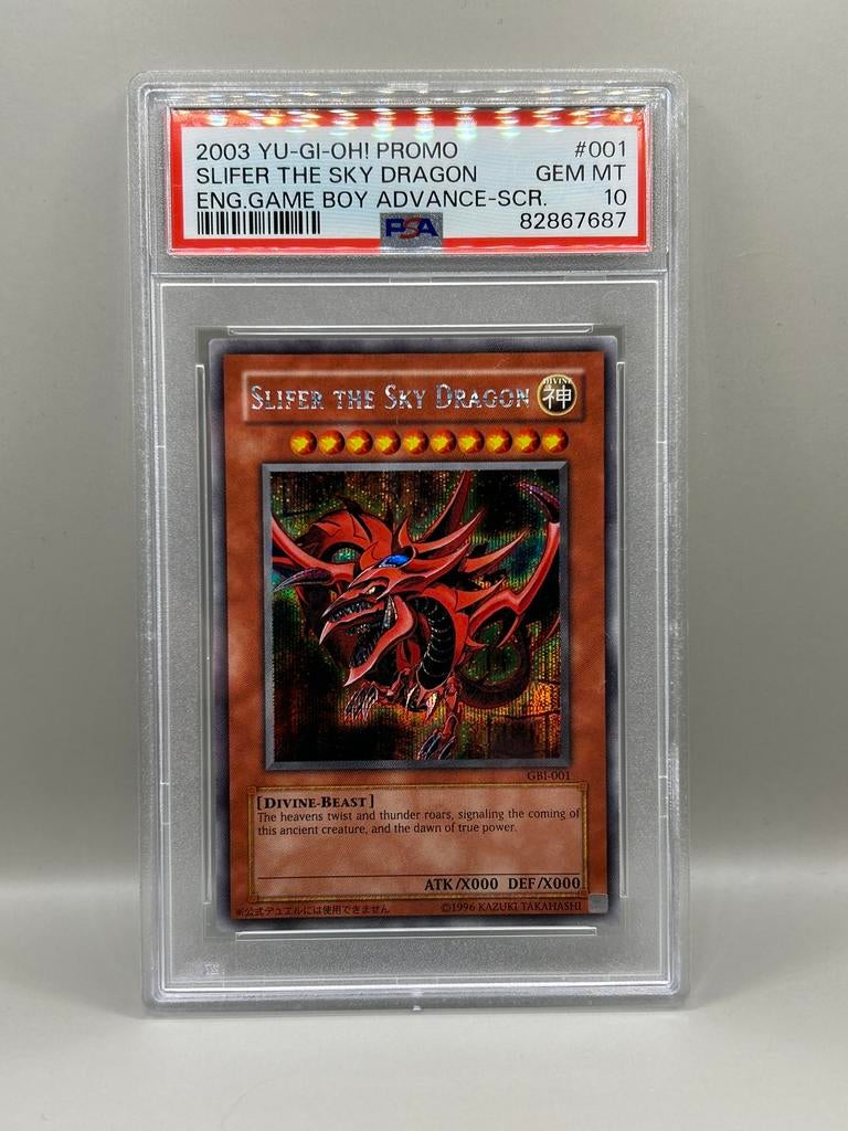 PSA 10 Slifer the Sky Dragon GBI secret rare gem mint, Hobby en Vrije tijd, Verzamelkaartspellen | Yu-gi-Oh!, Ophalen of Verzenden