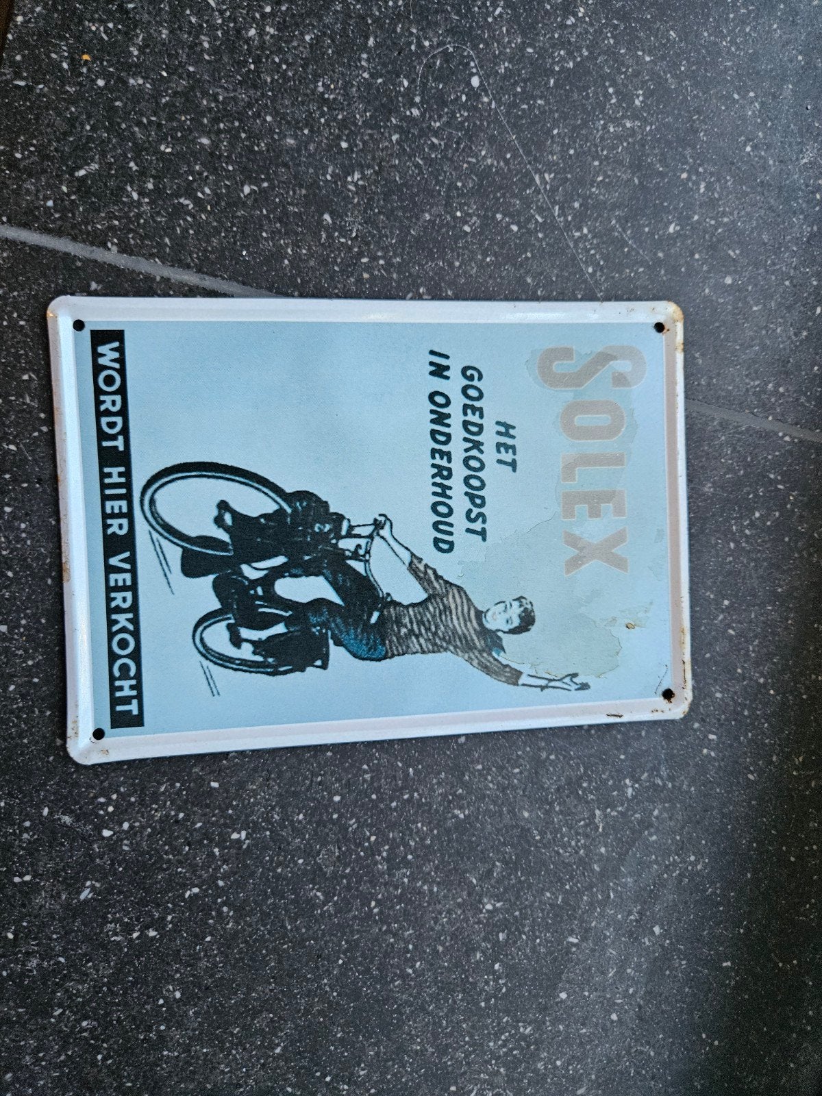 Vintage Solex reclamebord - Emaille bord, Ophalen of Verzenden
