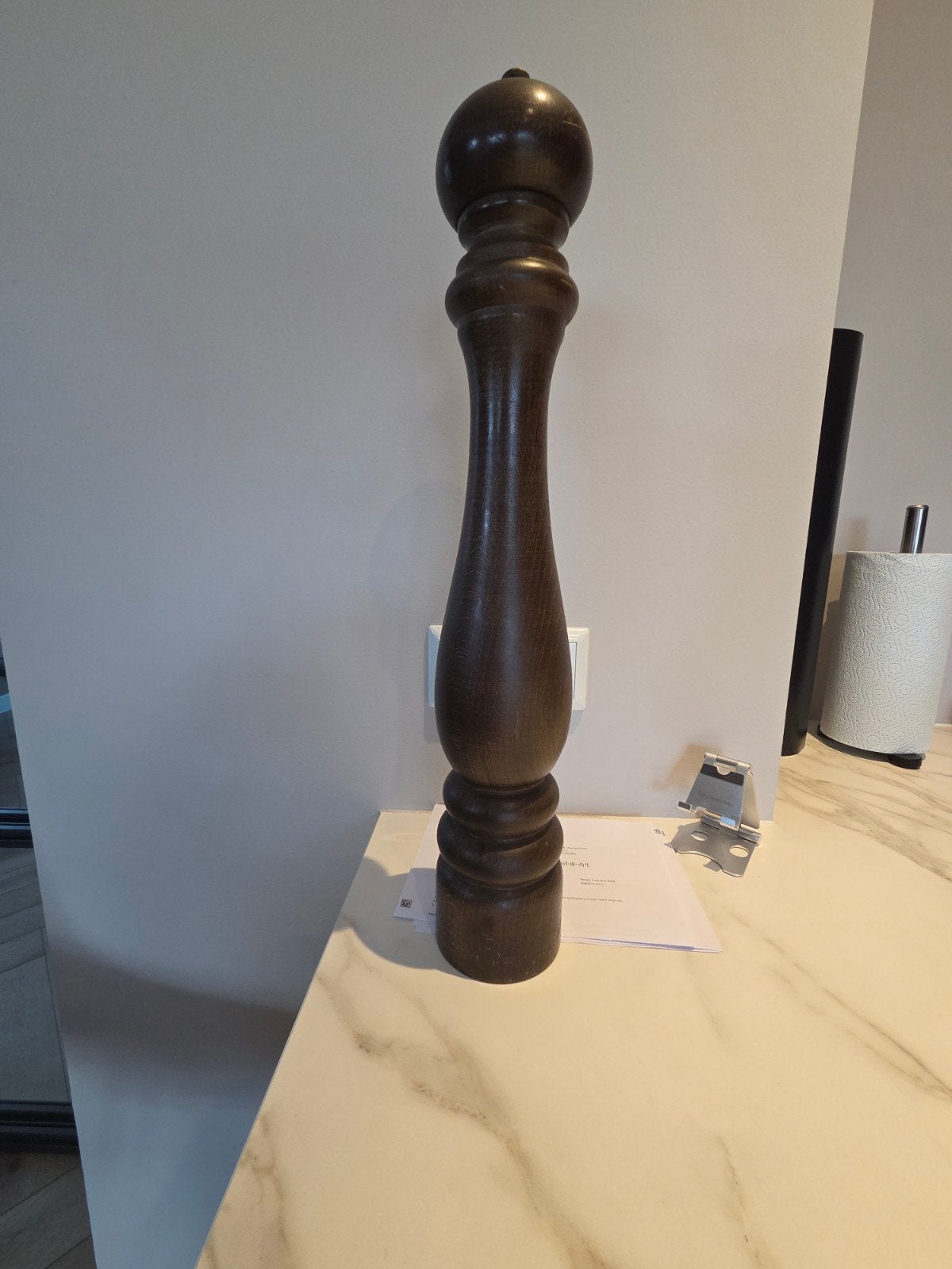 Peugeot pepermolen - Vintage houten pepermolen 50cm, Hout, Ophalen of Verzenden, Overige typen, Gebruikt