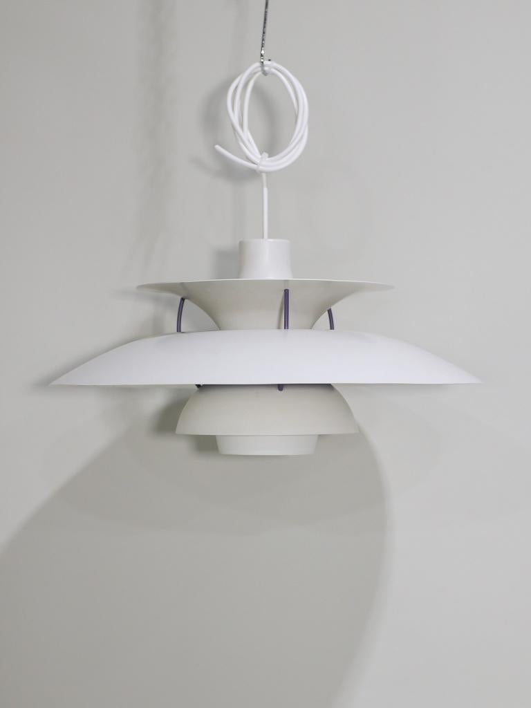 PH5 hanglamp wit Louis Poulsen Poul Henningsen vintage, Huis en Inrichting, Lampen | Hanglampen, Gebruikt, -, -, Ophalen of Verzenden