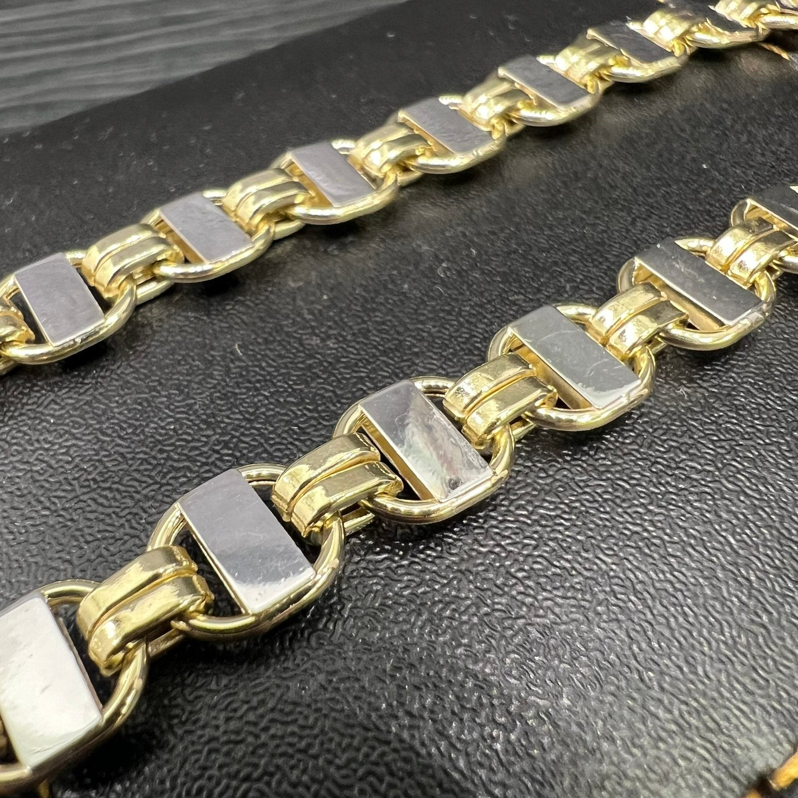 14 karaat gouden ketting kingsley schakel italy, Ophalen of Verzenden, Nieuw, Goud