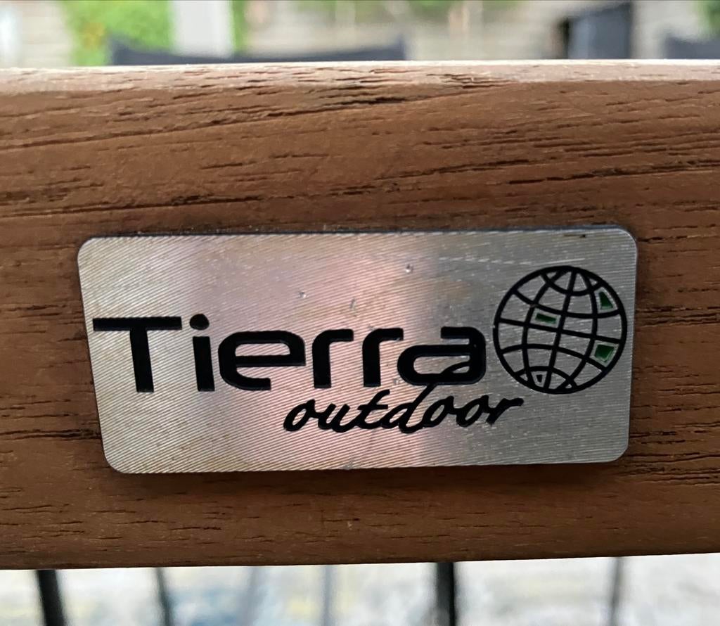 Tierra Outdoor bartafel, teak blad, 4 stoelen en 4 krukken, Ophalen, Teakhout, Tuinset, Eettafel