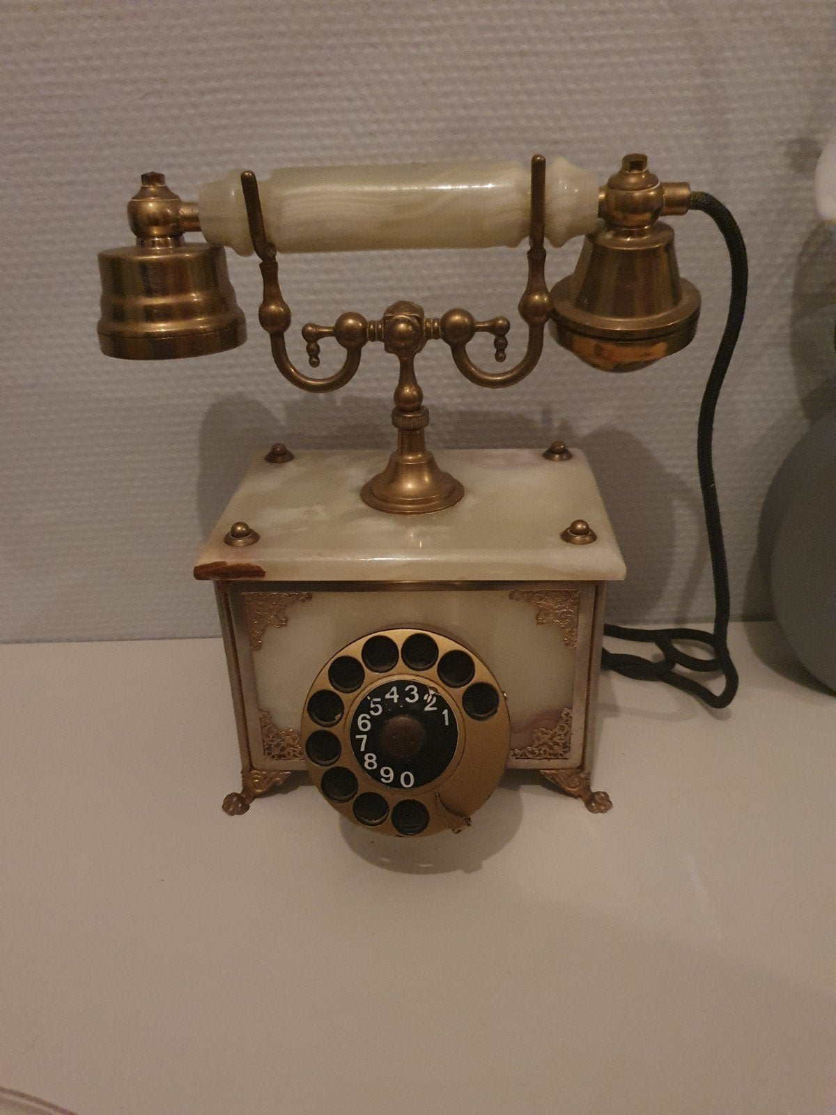 Oude decoratieve telefoon onyx uitvoering, jaren 1950/60, Ophalen of Verzenden, Niet werkend, Overige typen