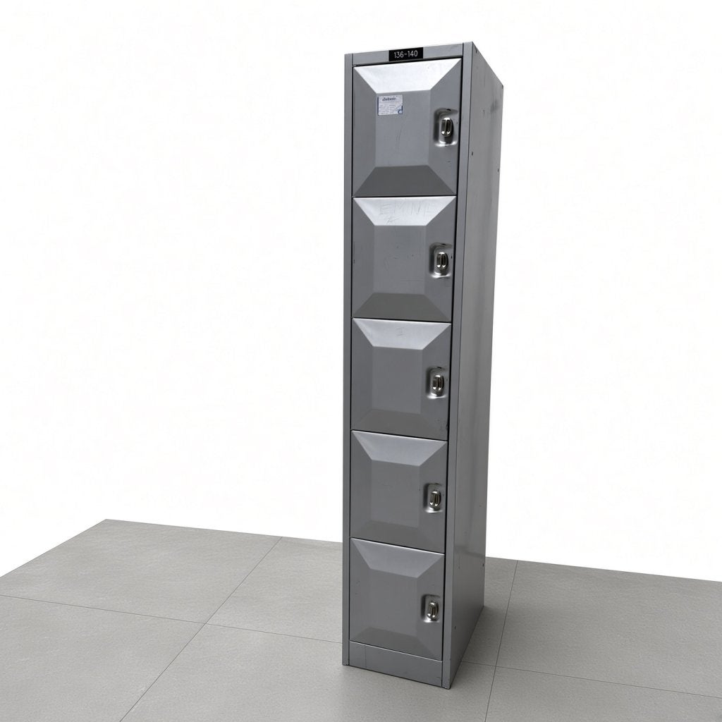 5-deurs Sonesto lockerkast - 194x38x57 cm, Niet ingevuld, Gebruikt, Niet ingevuld, Niet ingevuld