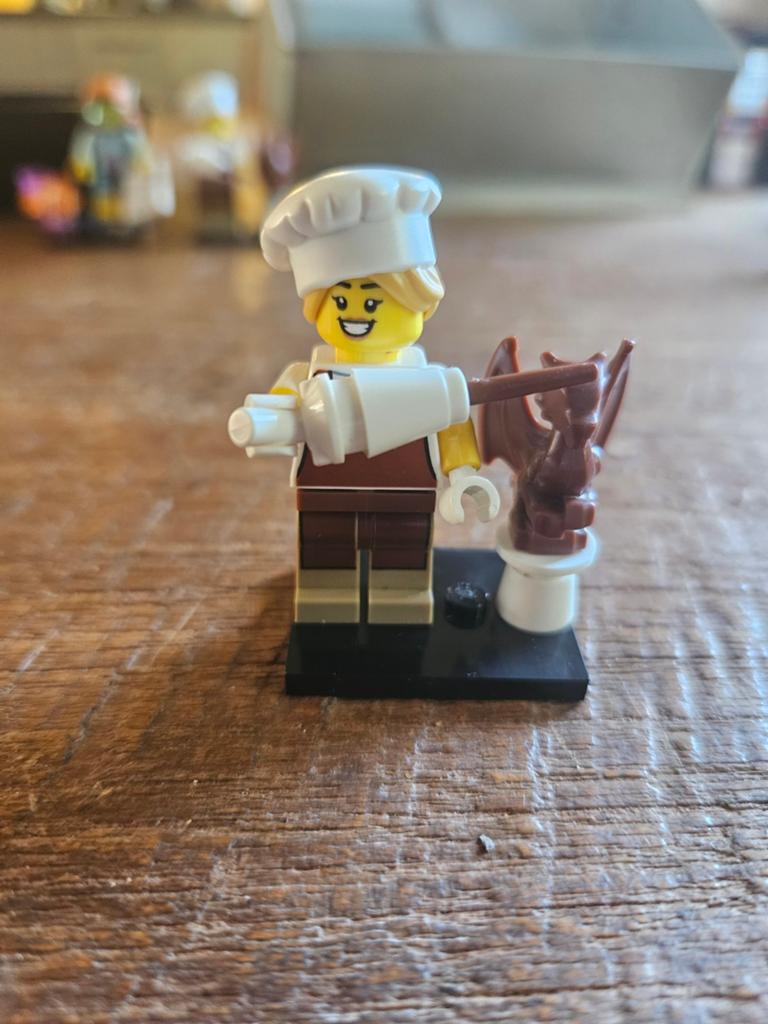 LEGO 71052 cmf Minifiguren - Chef Chocolade, Compleet, Lego, Ophalen of Verzenden, Zo goed als nieuw