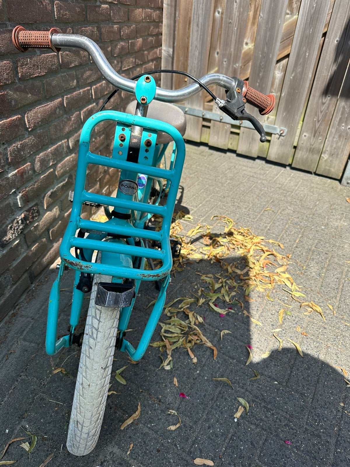 Cooper Kinderfiets 16 inch met voordrager - Zo goed als nieu, Ophalen, Zijwieltjes, 16 tot 20 inch, Velgrem