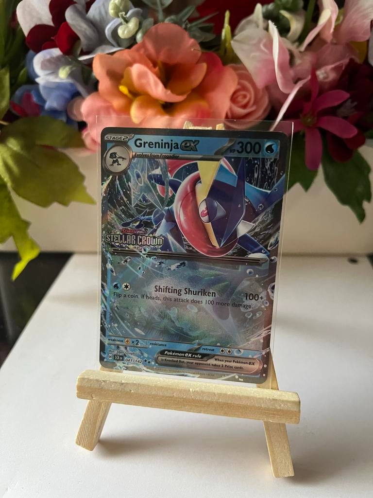 Greninja ex 041/142 Stellar Crown Promo Pokémon Kaart, Telecommunicatie, Ophalen of Verzenden, Zo goed als nieuw