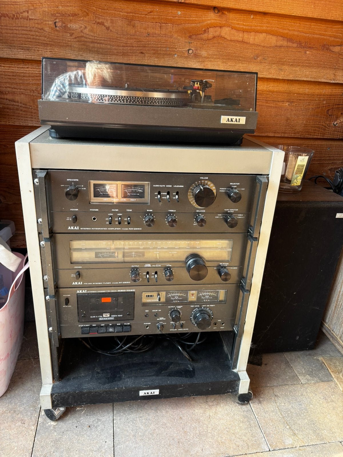 Akai steretoren muziek platenspeler/cassette geluid hobby, Ophalen of Verzenden, Gebruikt, Overige merken