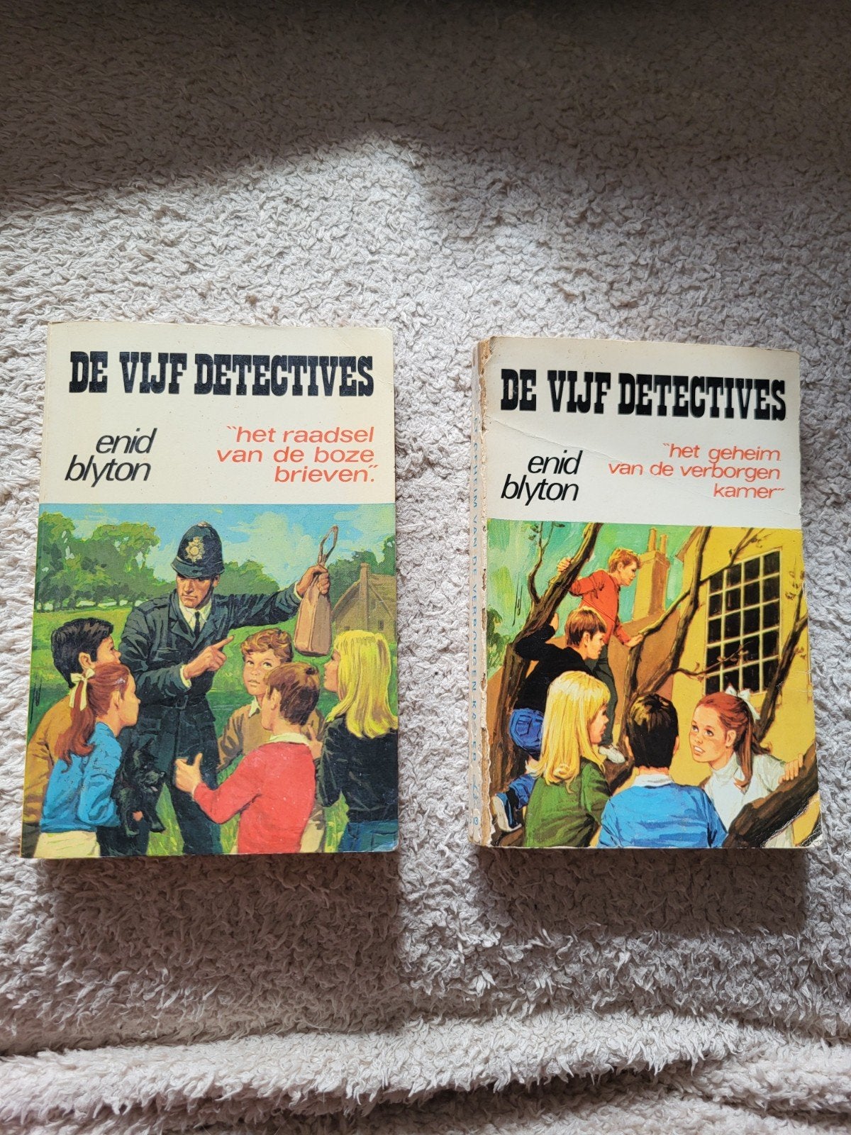 De Vijf Detectives - 2 boeken van Enid Blyton, Ophalen of Verzenden, Gelezen, Enid Blyton