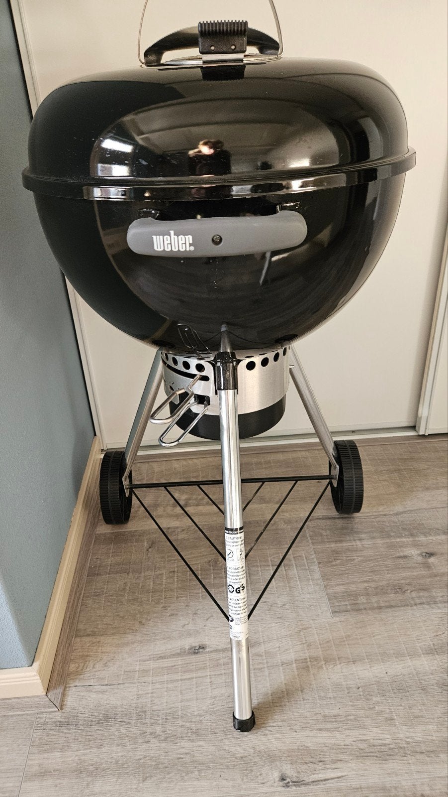 Weber houtskoolbarbeque ø 47 cm incl hoes/starter/briketten, Ophalen, Zo goed als nieuw