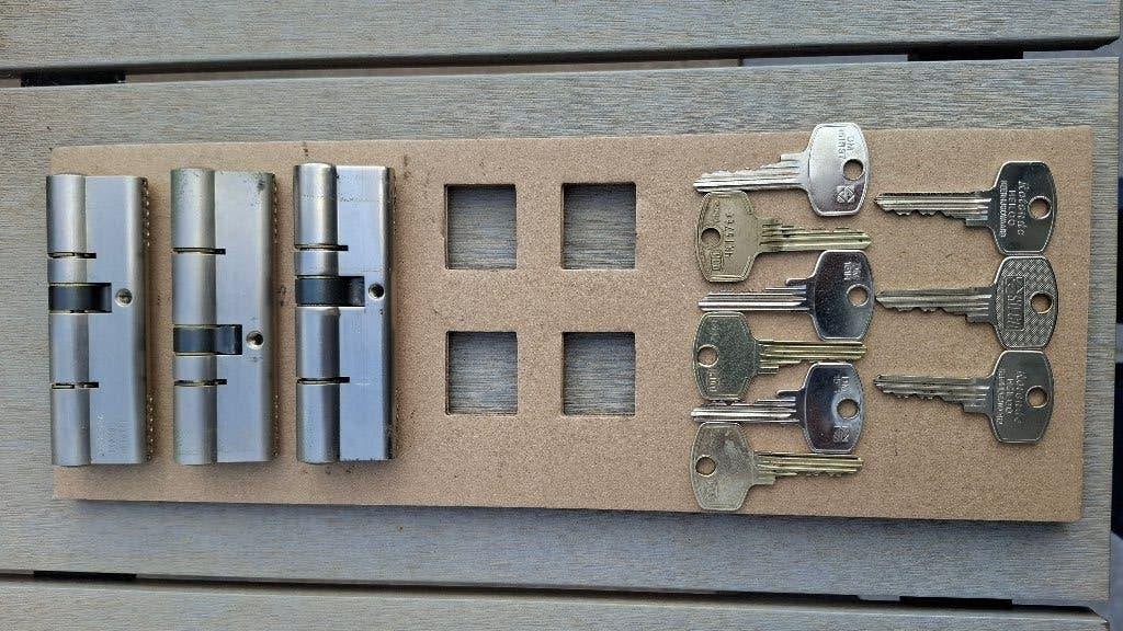 Cilindersloten SKG**, Ophalen of Verzenden, Gebruikt, Rvs, Slot