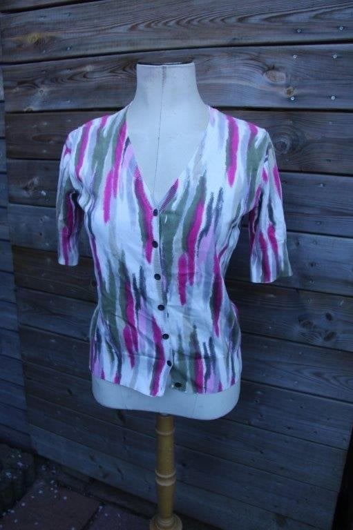 Vest wit/ kaki/ fuschia Witteveen mt S Vaste prijs, Wit, Ophalen of Verzenden, Zo goed als nieuw, Witteveen