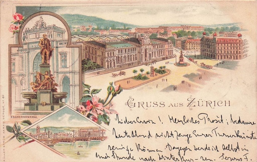 702-160-007 Zürich, Verzamelen, Ansichtkaarten | Buitenland, Verzenden, Voor 1920, Overig Europa