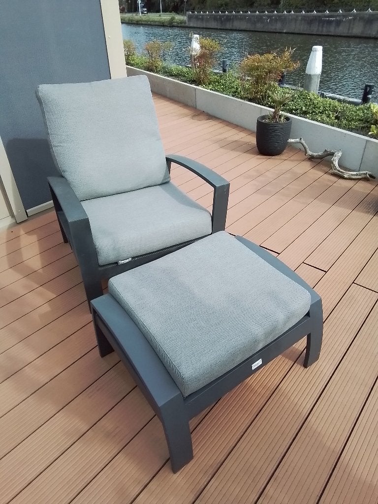 Tuinstoel Tierra Outdoor Valencia, Ophalen, Zo goed als nieuw, Aluminium, Verstelbaar