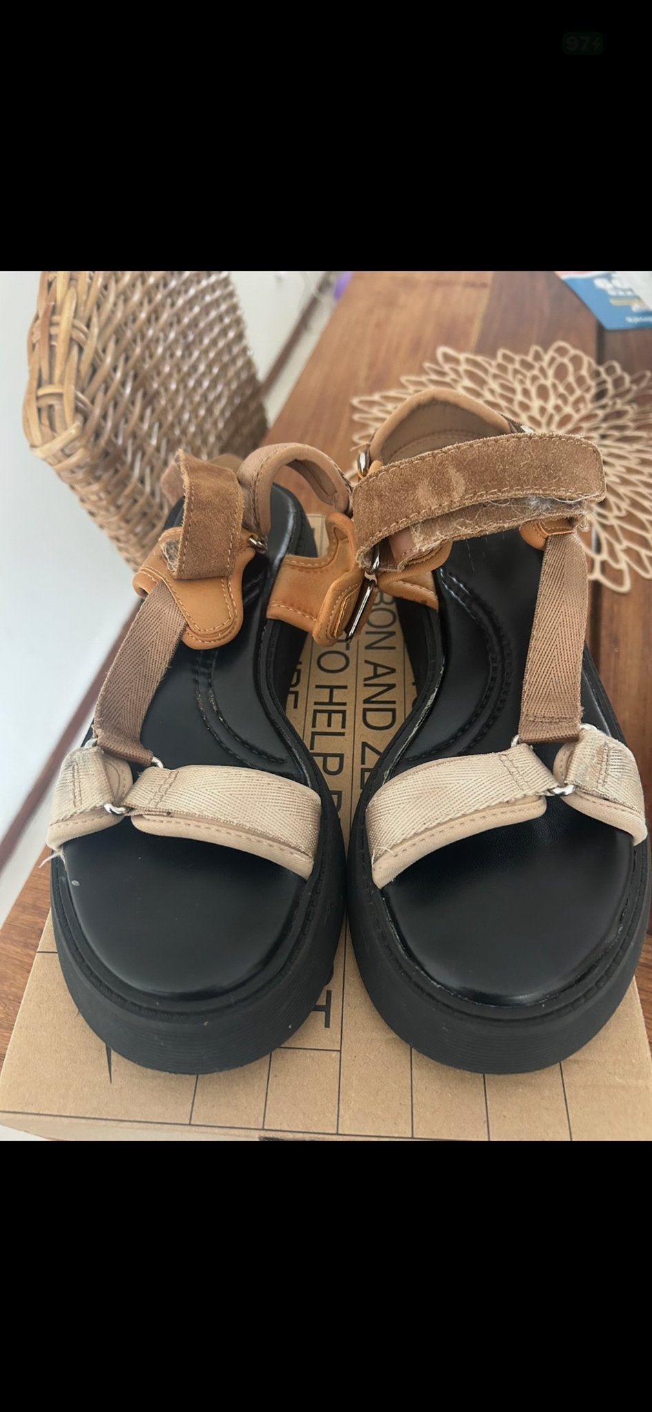 Zara sandalen maat 37, Ophalen of Verzenden, Gedragen, Bruin, Sandalen of Muiltjes