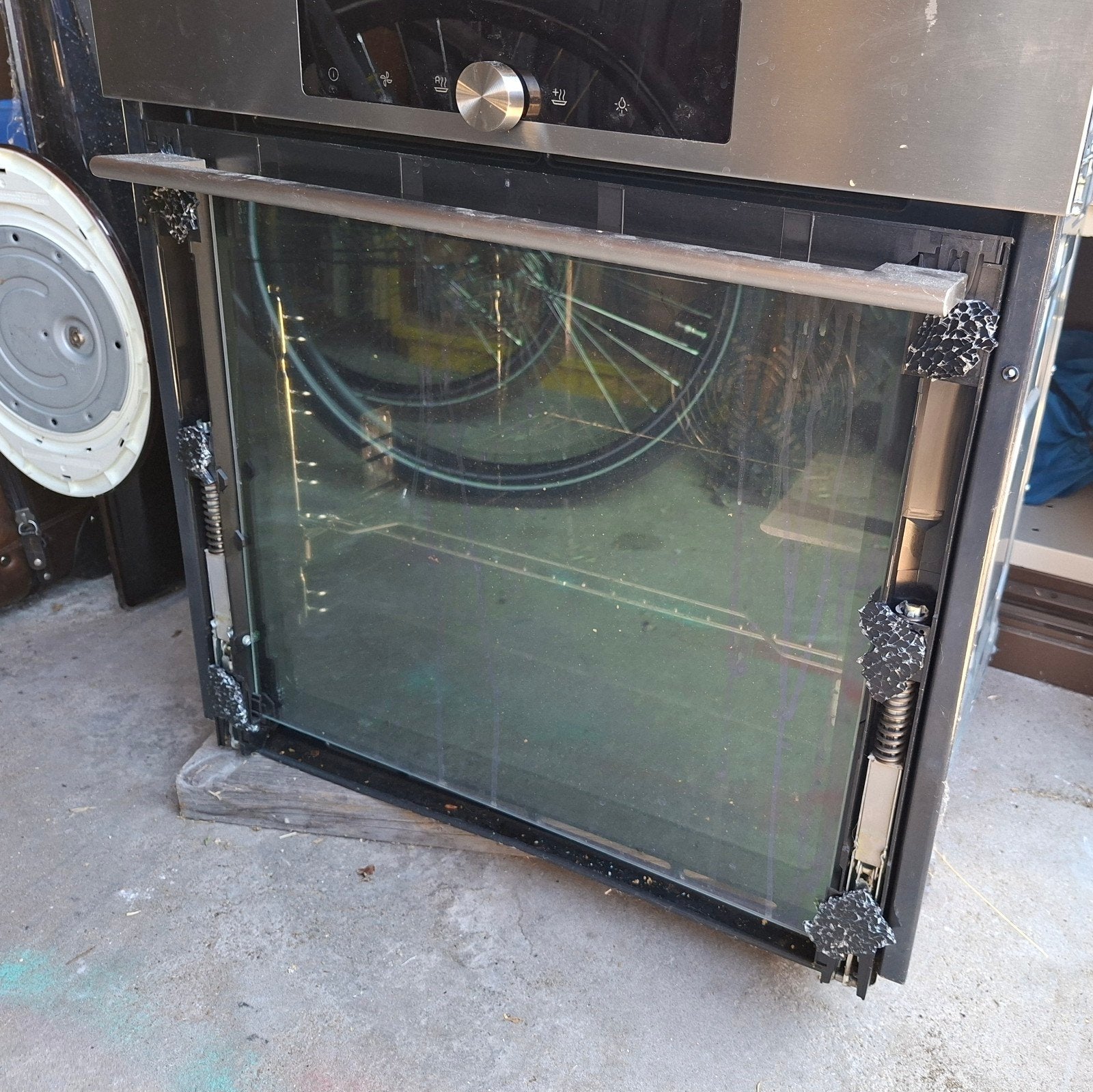 Pelgrim O560RVS Inbouw Oven met gebroken ruit in deur., Witgoed en Apparatuur, Hete lucht, Pelgrim, Ophalen of Verzenden, Inbouw