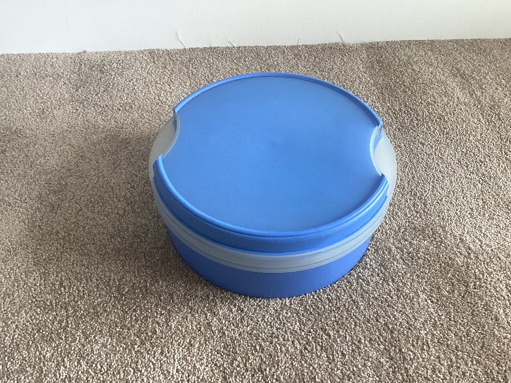 Tupperware Koekdoos Koektrommel, Ophalen of Verzenden, Gebruikt, Blauw, Bus of Trommel