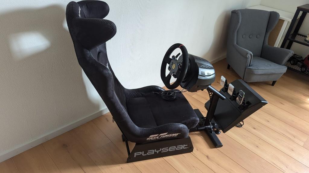 Grand Turismo playseat met T300 Ferrari Thrustmaster, Ophalen, Gebruikt, Playseat of Racestoel, PlayStation 4