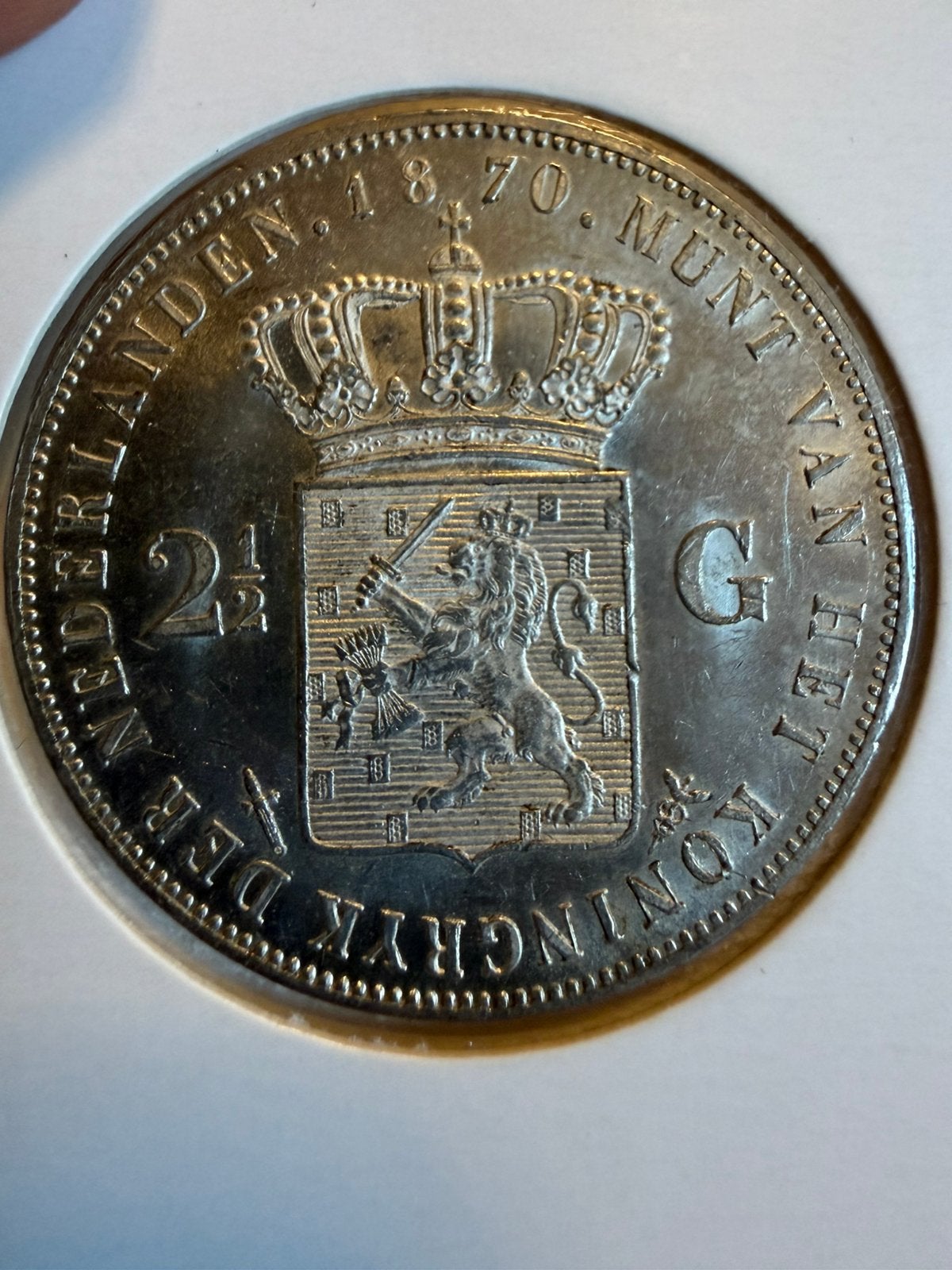 Topkwaliteit 1870 Rijksdaalder Willem III, Koning Willem III, Zilver, Ophalen of Verzenden, Losse munt