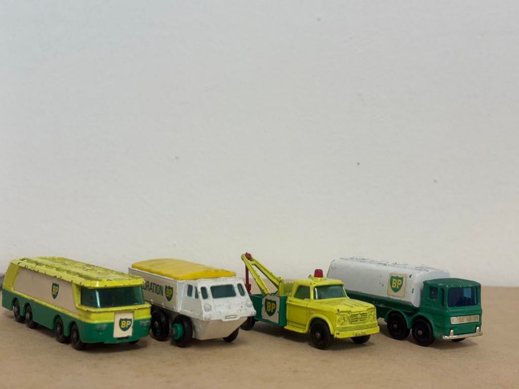 Vintage BP Speelgoedauto's Set (4 stuks), Ophalen of Verzenden, Gebruikt