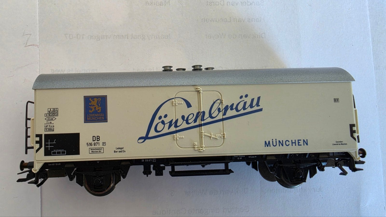 Märklin H0 45021 Bierwagen Löwenbräu München DB, Hobby en Vrije tijd, Modeltreinen | H0, Wisselstroom, Wagon, Ophalen of Verzenden