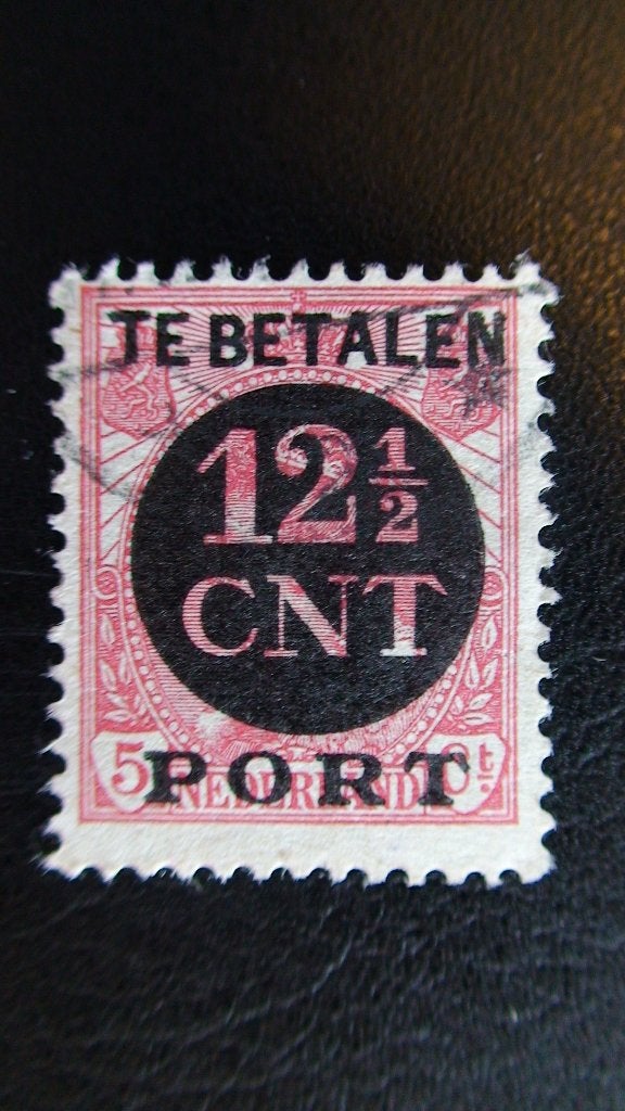 Te koop strafportzegel 12 1/2cent, Ophalen of Verzenden, T/m 1940, Gestempeld
