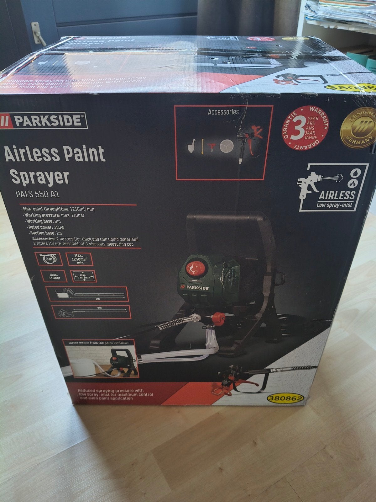 Parkside Airless Verfspuitsysteem PAFS 550 A1 - Nieuw, Ophalen, Nieuw, Verfspuit of Verfpomp