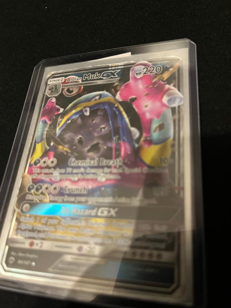 Alolan Muk GX Pokémon kaart - Kleine beschadiging hoekje, Ophalen, Gebruikt, Losse kaart