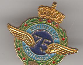 Vintage luchtmacht pin 75 jaar, Verzenden, Zo goed als nieuw